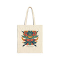 Canvas Tote Bag — Colorful Totem & “Deep Breath In” Eco Shopper